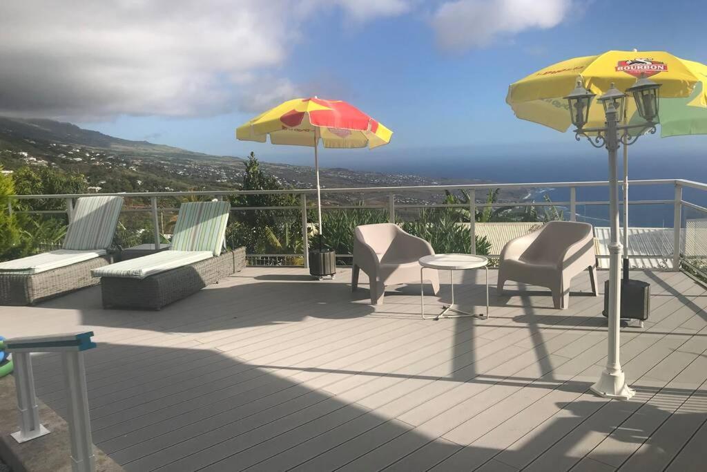 St Leu -Villa D'Artiste, Superbe Vue Mer, Piscine Chauffee Сен-Ле Екстер'єр фото