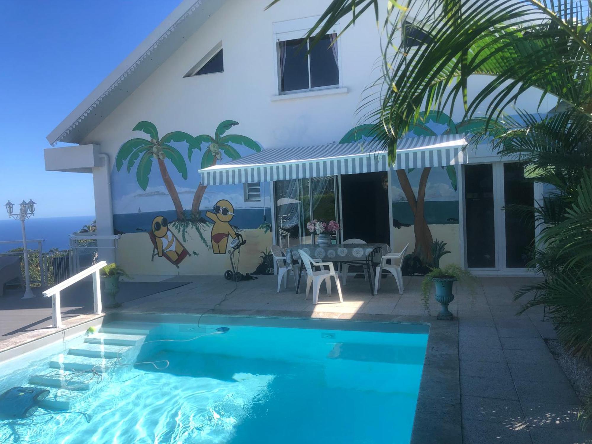 St Leu -Villa D'Artiste, Superbe Vue Mer, Piscine Chauffee Сен-Ле Екстер'єр фото